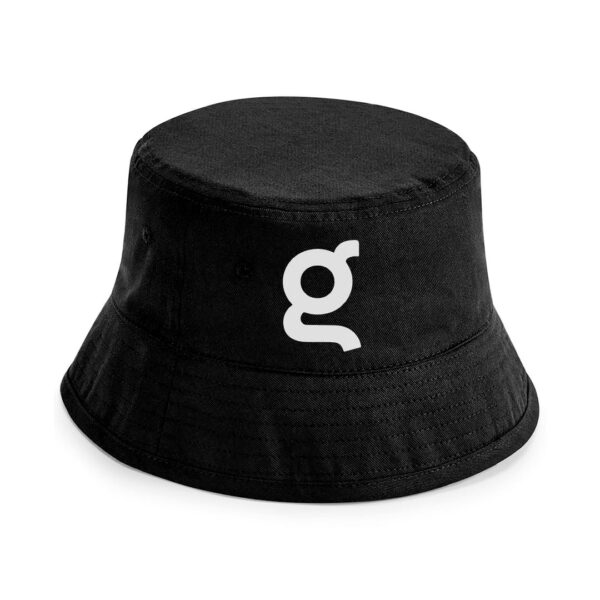 Goosewinged Black Organic Cotton Bucket Hat