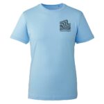 Mens Goose Waves Organic Cotton Light Blue T-Shirt