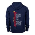 Mens Harbour Organic Cotton Navy Hoodie Back